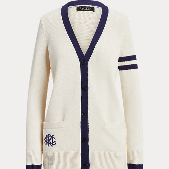 Ralph Lauren Classic Varsity Style Cardigan Size L - Picture 1 of 7
